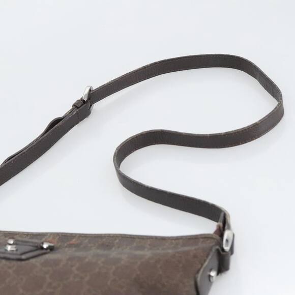 GUCCI GG Canvas Abbey Shoulder Bag Outlet Dark Brown Silver - Picture 8 of 12